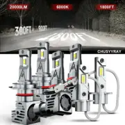 Para For Mazda Protege5 2002-2003 Combo LED faro alto bajo+luz antiniebla Blanco