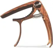 Guitar Capo for Acoustic Guitar Electric Guitars Mandolin Bass Guitar Accessories,Trigger Tension for Perfect Tone, Lightweight Aluminum Metal Kapo for 6 String Guitar,Wood Grain Color