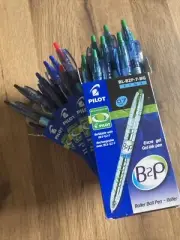 Pilot BEGREEN B2P( BOTTLE 2 PEN )Rollerball 0.7mm Gel Pen, PKT 40 ASSORTED,B/NEW