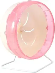 ROMISBABA Squirrel Funny Running Wheel Pink Hedgehog Roller with Holder Durable Easy to Clean Fun Exercise for Pets for Squirrels and Other Animals