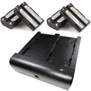 Dual Battery Charger for Trimble R4 R6 R7 R8 38403 TSC1 5700 EiDLi1 +4 batteries