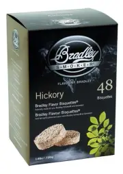 Bisquettes BTHC48 For Grilling and BBQ, Hickory, 48 Pack