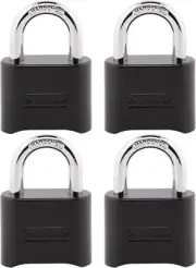 Black Combination Lock, Customizable Combo Padlock, Indoor and Outdoor Weather R
