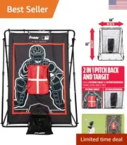 Youth Baseball 2-in-1 Pitching Target and Rebounder Net - Ultimate Training Tool