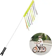 6 ft Bike Flag with Pole for Safety Mount Dirt Bike Flag Telescopic Flag Go Kart Flag Bicycle Safety Flag Warning Flag Trike Flag for Waterproof Mobility Reflective Kayak Scooter Flag Adult (Yellow)