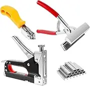 Canvas Pliers and Staple Remover Kit,Professional Canvas Pliers Set | Stainless Steel Tool with 1000 Staple Set for Multi Purpose Projects Offices Painting Needlework Fabric