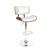Bar Stools Gas Lift Leather White