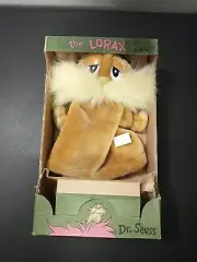 Dr. Seuss The Lorax Plush Hand Puppet + Mini Book Random House New