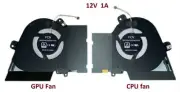 New Asus ROG Zephyrus GU502DU GU502GW GU502GV CPU GPU Cooling Fan 12V 1A