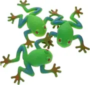 UPKOCH 3pcs Rubber Frog Toy Realistic Frog Figurine Figure Squeeze Toys Animals Stretchy Decompress Toys Slow Rising Squishy Toys Halloween Frog Themed Party Favors Supplies