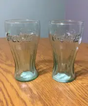 Two Vintage New 16oz Coke Glasses
