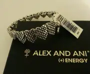 Alex and Ani Romance Heart Love Wrap NWT Bangle BOX Vintage 66 Russian Silver