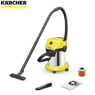 【KARCHER 凱馳】乾濕兩用吸塵器WD 3S+集塵袋+過濾器