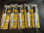 Sharpie KING Permanent Marker Jumbo Chisel Point Black Pack of 5