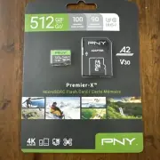 PNY 512GB Premier-X Class 10 U3 V30 microSDXC Flash Memory Card Black, Green