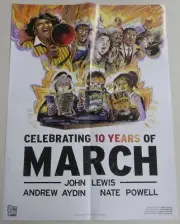 Celebrating 10 Years of March 18" x 24" Poster - John Lewis - Nate Powell art