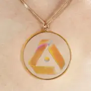 9ct Gold Hologram Pendant - Mobius Loop Triangle (Large) + 20" Chain