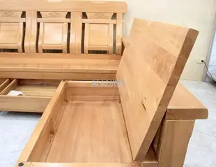 【歐風別館】如意檜木L型全實木木板椅【基隆至台中免運費】