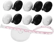 SEWACC 10pcs Mini Retractable Measuring Tape for Body Sewing Tailoring Portable Push Button Small Size