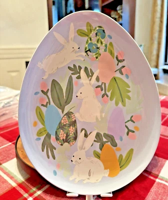 Disney Pottery Barn holiday Plate Peter rabbit Easter Bunny party gift floral -