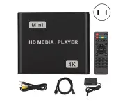 4K Hd Media Player Mini Streaming Media Player With Remote Control And Led Indicator 100?240Vus Plug