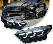 Car Headlights Compatible With Ford Mustang 2015-2022 LED Car Lamps Daytime Running Lights Dynamic Turn Signals Car Accessories