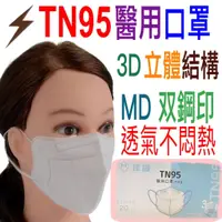 在飛比找蝦皮購物優惠-浤溢唯一3層TN95超透氣5D興安3D單片包4D立體醫療口罩