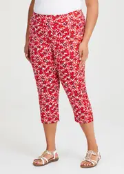 [TS] Taking Shape Natural Star Flower Pant Size 22 in Print - Plus Size Women's Bottoms Print