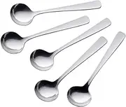 NGIRJKKLL Shimomura Sake TSUBAME Smart Tsubamesanjo 40248 Spoons, Quick Scoop, Set of 5, Made in Japan, Dishwasher Safe, Slim, Easy to Eat, Shiny Mirror Finish, Total Length: 7.6 inches (19.2 cm), Sta