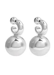Jenny Bird Lyra Silver-dipped Hoop Earrings ONE SIZE