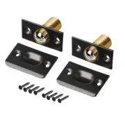 French Door Ball Catch Latch 2 Pack Adjustable for Pantry Closet Black