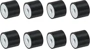 uxcell 8Pcs 30 x 25mm M8 Thread Female Rubber Mounts, Vibration Isolators, Replaces Anti Vibration Pads Flat Silent Block Base Block