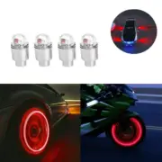 4pcs Red Car Wheel Tire Tyre Air Valve Stem LED Light Cap Cover Accessories (for: Honda)
