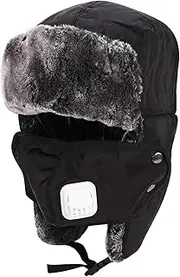 [haozaikeji] Kids Trapper Hat Russian Ushanka Faux Fur Bomber Hunting Hat Boys Girls Thickened Skiing Skating Hat Winter Earflap Hat Aviator Pilot Cap Windproof Thermal Ski Hat Fluffy Super Warm Hat Aged 5-15Y,