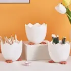 Cute Eggshell Pen Holder Egg Desktop Storage Box Cosmetics Storage Box