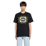[GUCCI] Striped Interlocking G T-Shirt Black