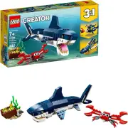 LEGO Creator 3 in 1 Deep Sea Creatures, Transforms from Shark and Crab to Squid