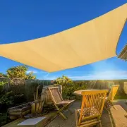Artpuch Sun Shade Sail, 10'x13' Sand Rectangle, Curved 1 0' x 1 3',
