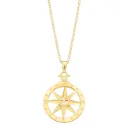 9ct Yellow Gold Round Star Pendant