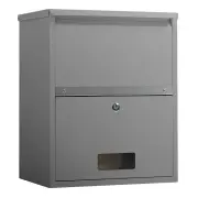 FORTIA Wall Mounted Parcel Post Box Letterbox, Woodland Grey