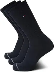 [Tommy Hilfiger] Men's 3 Pair Sport Cotton Cushion Crew Socks Bag