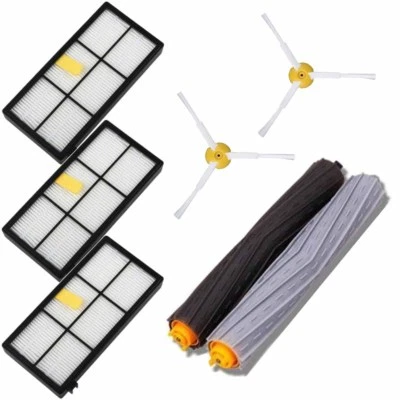 Extractor Roller Side Brushes & Filters Replenishment Kit For iRobot 800 Series