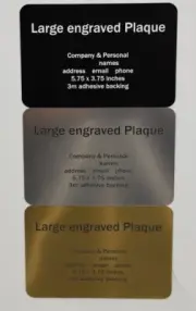 Extra Large XL Engraved nameplate fits your SKB Seahorse Nanuk Amourcase case