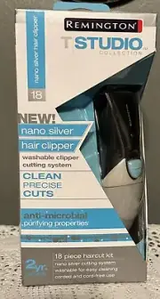 Remington TStudio 18 Pc Hair Cut Clipper Kit Nano Silver NEW IN BOX BIN C