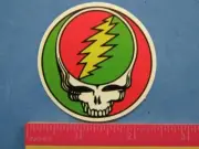 Music STICKER ~ GRATEFUL DEAD Skeleton With Yellow Lightning On Skull Head