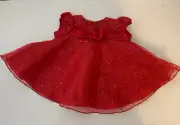 Ashley Ann Infant Girls Red Sequin Holiday Dress