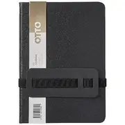 Otto A5 Notebook with Access Strap 192 Pages Black