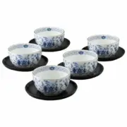 NARUMI (Narumi) cups set Milan blue tea assortment (with saucers) set of 5 180cc