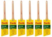 Genuine Purdy 6 Pack Nylox Dale Angular 2-1/2" Paint Brushes 144080225-6PK