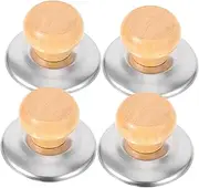 EXHUMKY 4PCS Pot Lid Knob Replacement Heat Resistant Grip for Pots and Pans Stylish Design for Comfortable Handling Kitchen Cooking